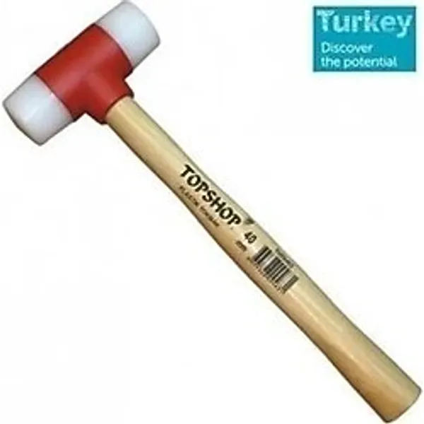 Verto Topshop 09463 Ağaç Saplı Plastik Tokmak 40 mm