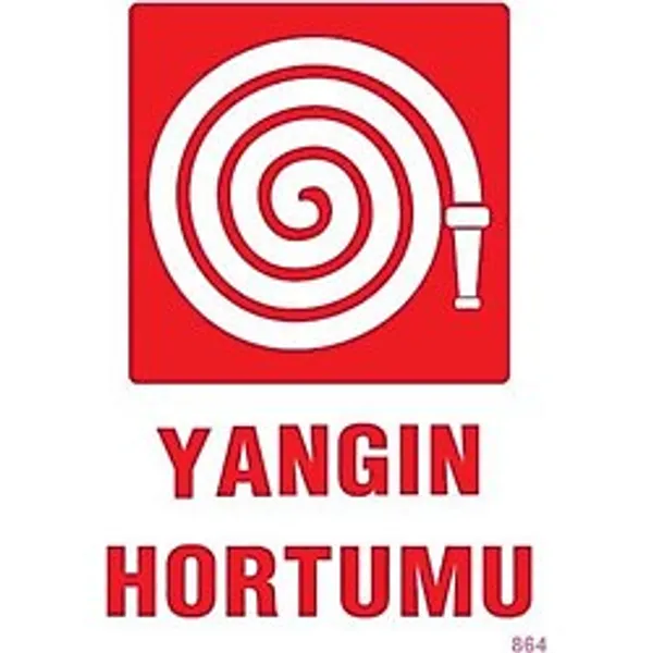 Verto Yangın Hortumu Uyarı Levhası 25X35 KOD:864