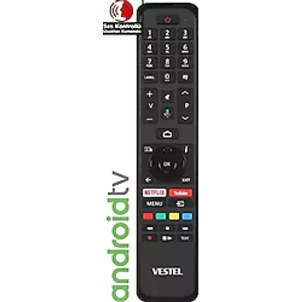 Vestel 50Ua9600 4K Androıd Tv 17Mb170 Tv Uzaktan Kumandası (Mikrofonlu, Netflix, Youtube, Prime Ve Google Play Tuşlu) 23765515/30115444 Ozt 313-Zy