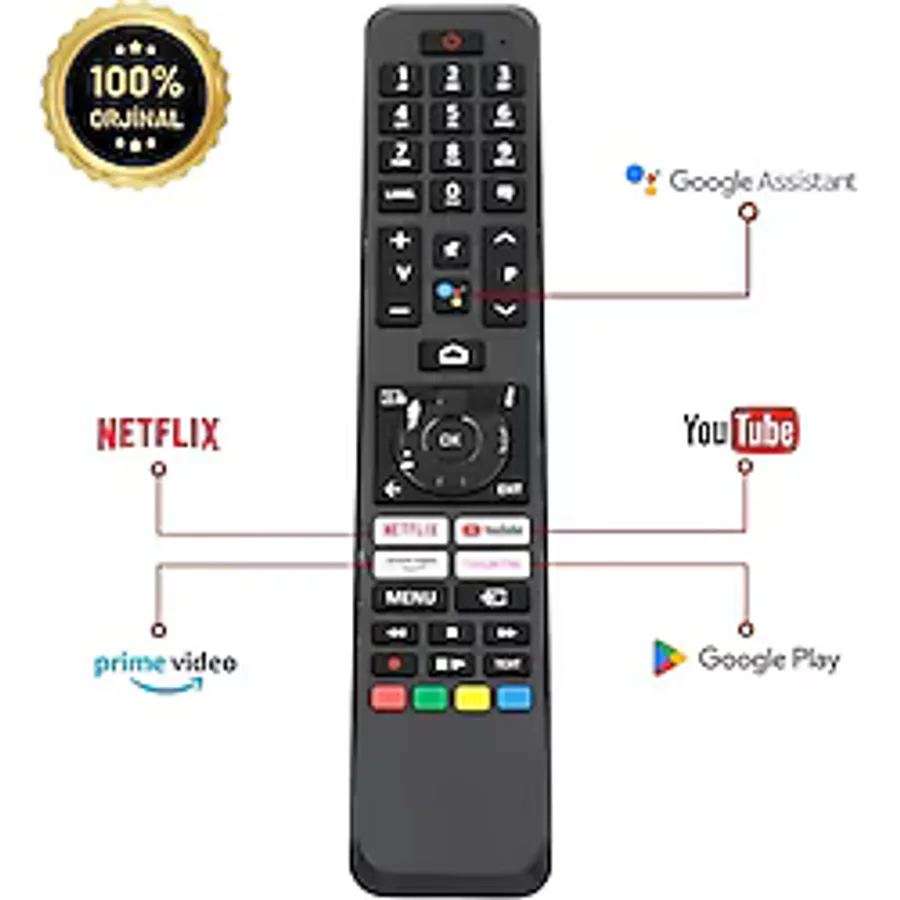 Vestel Orijinal Akıllı TV Kumandası Siyah Rc45160 Rc43160 Ct-8563 Ct-8556-2387405
