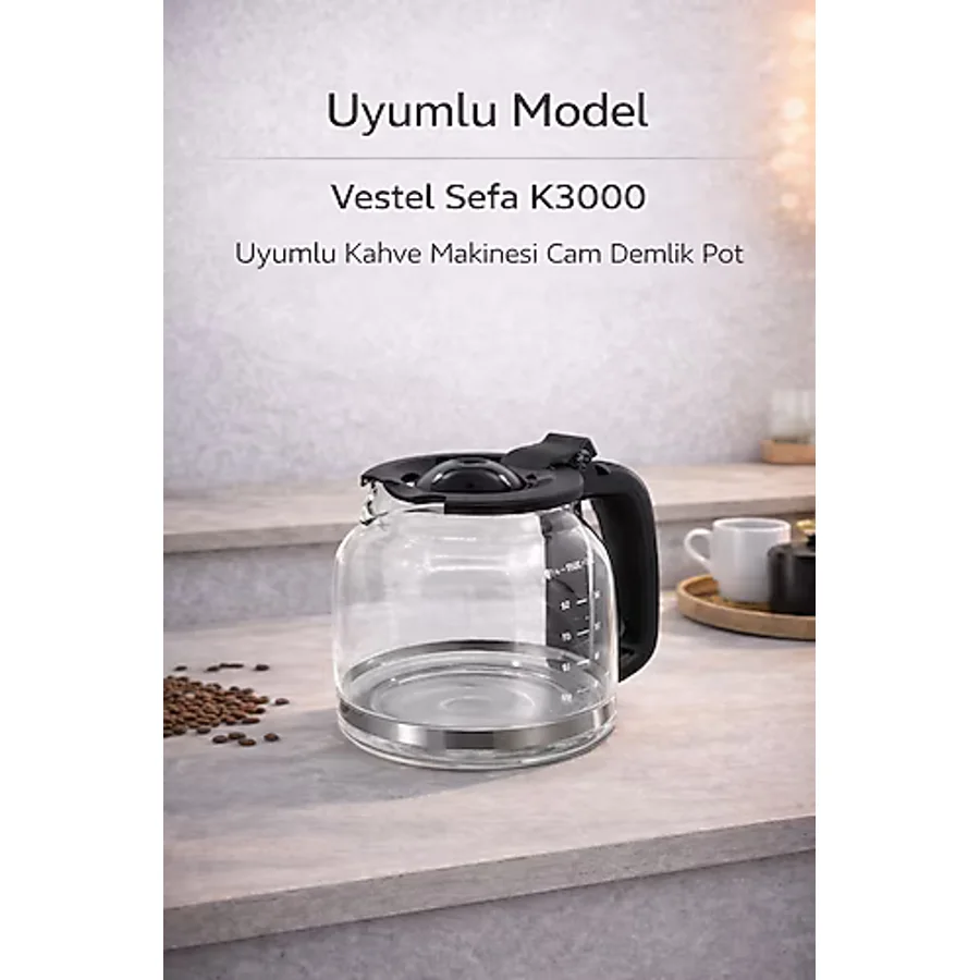 Vestel Vestel Retro / Sefa K 3000 Kahve Makinesi Cam Demlik