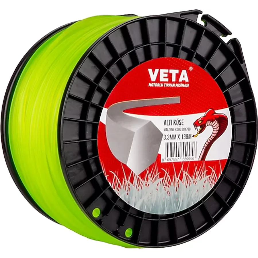 Veta Tırpan Misinası Pro 3.3Mm 138M Sarı 6 Köşe