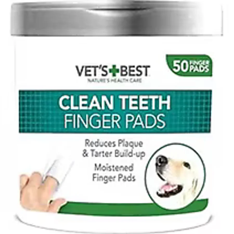 Vets Best Vet's Best Plak ve Tartar Oluşumunu Engelleyen Köpek Diş Temizleme Parmak Pedi 50 Adet