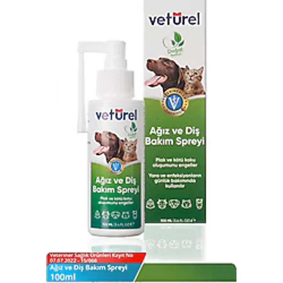 Veturel 100 ml Kedi Köpek Ağız ve Diş Bakım Spreyi