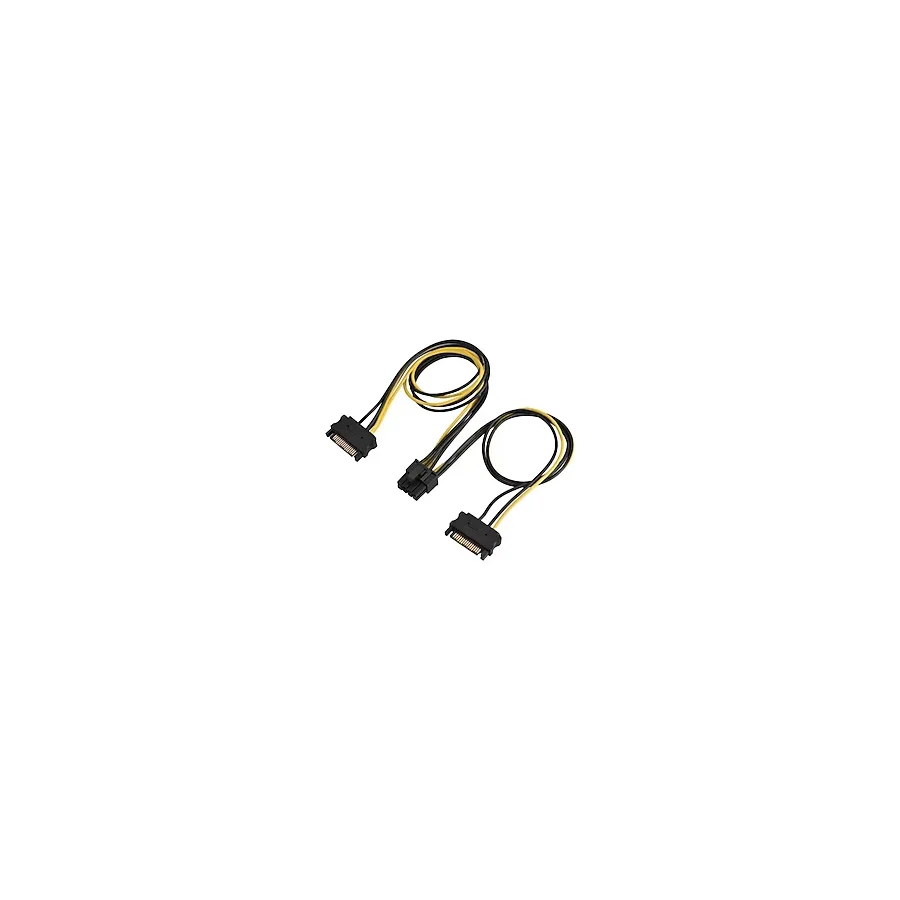 Vga Power Kablo 2X Sata To 8 Pin (6+2) PCı-Ex Dönüştürücü Güç Kablosu PCIe To 2X Sata Erkek