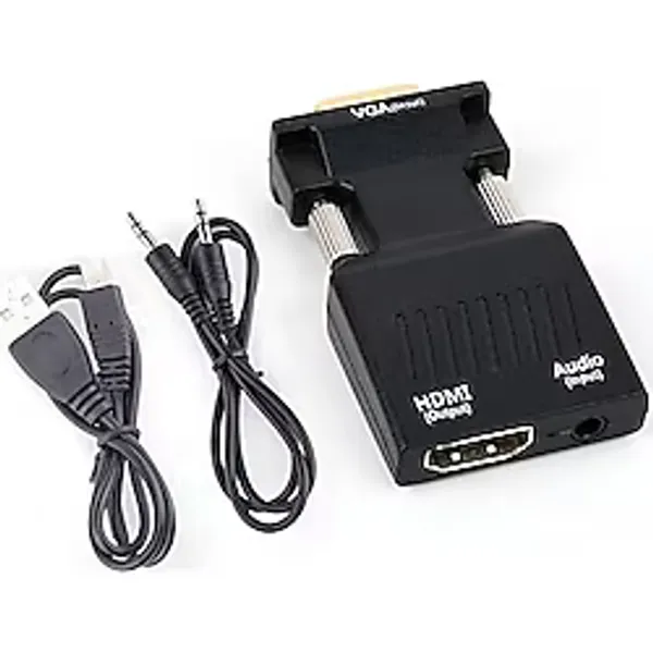 VGA to HDMI Çevirici Dönüştürücü Laptop TV Monitör Adaptör Kablosu