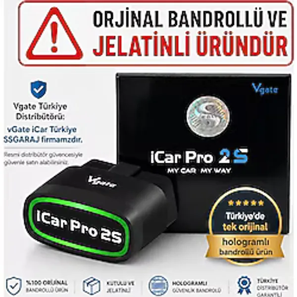 Vgate İcar Pro 2S v2.3 Bluetooth 5.2 Elektrikli Araçlar İçin Özel ABRP Uyumlu Arıza Tespit Cihazı