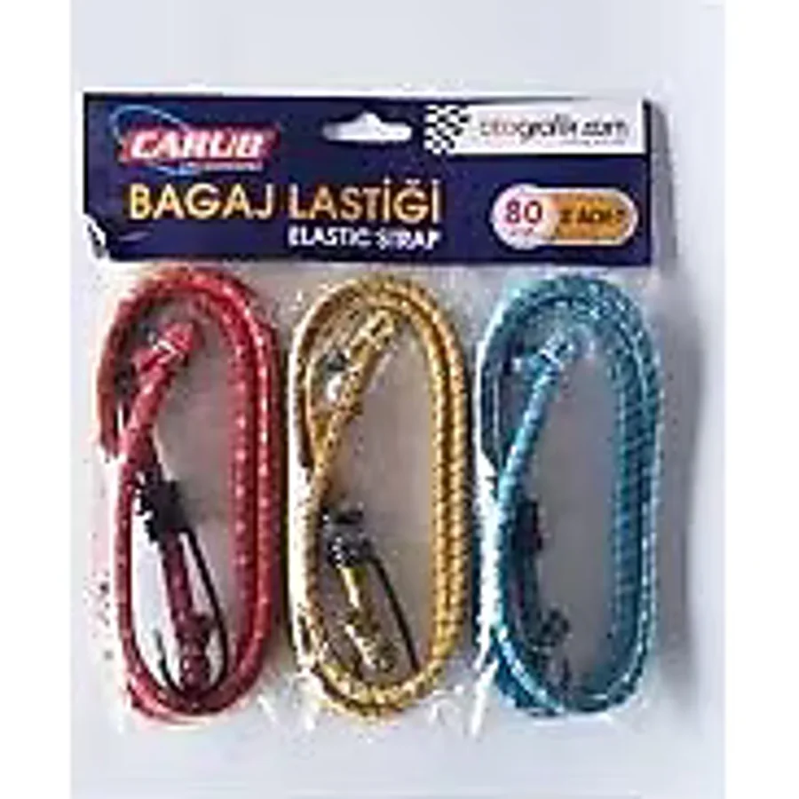 Vi! Plus Carub Bagaj Lastiği 3'lü Paket 6 Kancalı (90 CM)