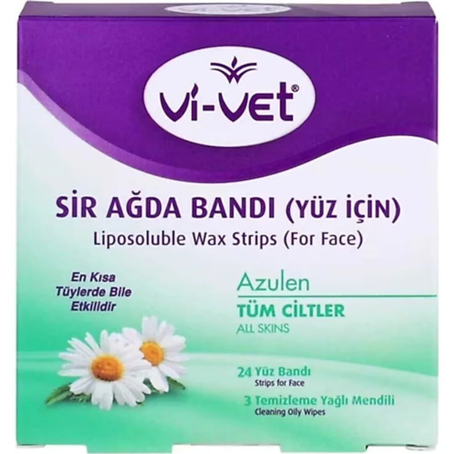 Vi-Vet Azulen Tüm Ciltler için Yüze Özel 24'lü Sir Ağda Bandı