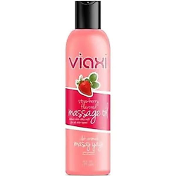 Viaxi Glide Viaxi Viaxi Çilek Aromalı Masaj Yağı 177 Ml
