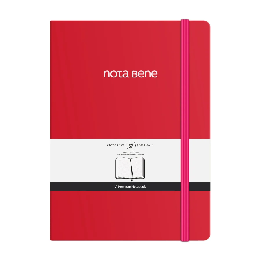 Victoria's Journals Nota Bene Premium Sert Kapak Defter, 21x29 cm, Çizgili