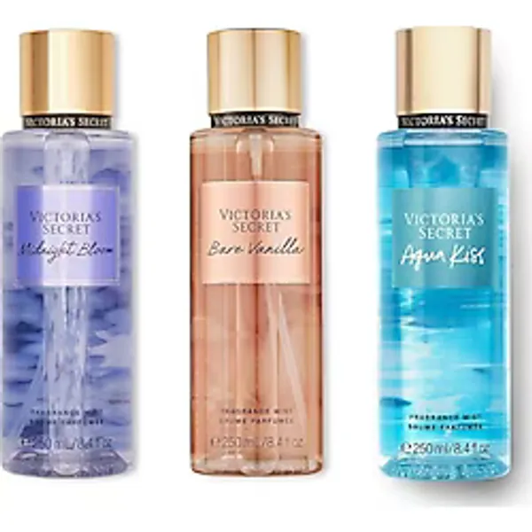 Vıctorıa's Secret Bare Vanilla-Midnight Bloom-Aqua Kiss Vücut Spreyi Üçlü Set