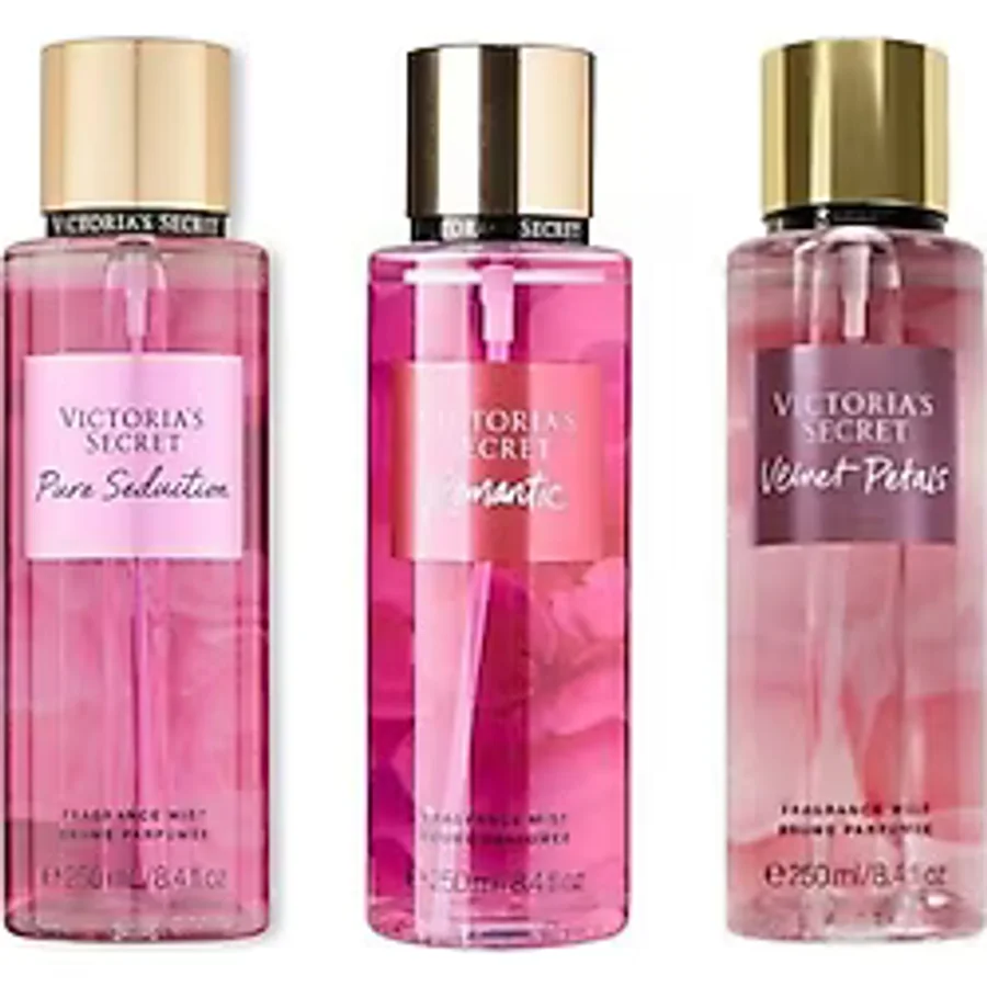 VICTORIA'S SECRET Pure Seduction-Romantic-Velvet Petals Vücut Spreyi Üçlü Set