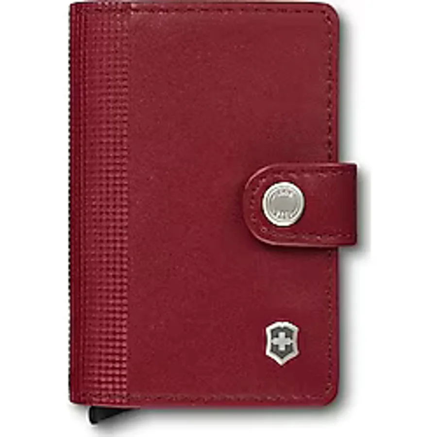 Victorinox Altius, Deri Kart Cüzdanı, RFID Korumalı Cüzdan, İsviçre Yapımı, Kartlık, kırmızı, One Size