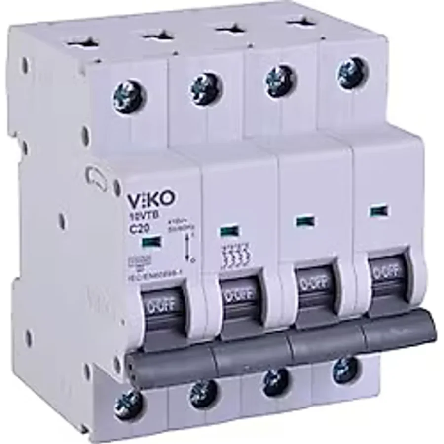 Viko 10VTB-4C20 Otomatik Sigorta 10kA C Tipi 4 Kutup 20A