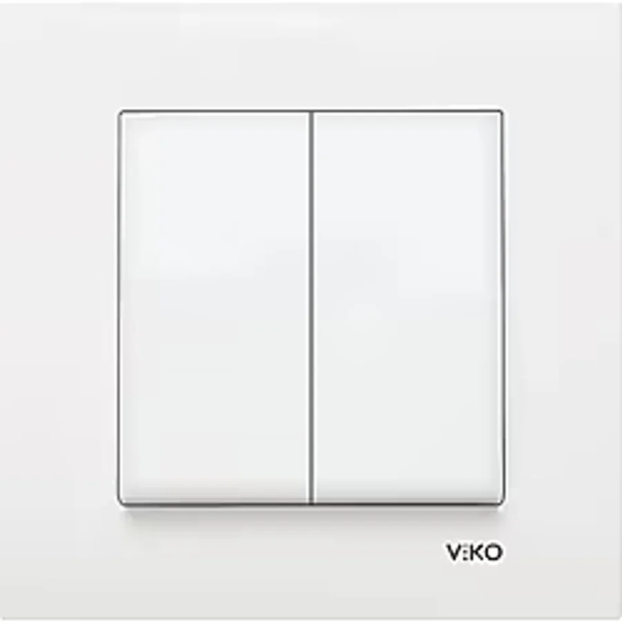 Viko Karre Komütatör Ikili Anahtar Çerçeveli - Beyaz
