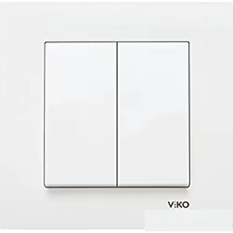 Viko Karre Sıva Altı Komütatör İkili Çerçeveli Beyaz Anahtar Priz