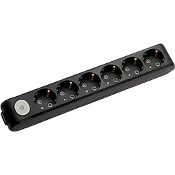 Viko Multi-let 90137600 Topraklı Kablosuz Anahtarlı Siyah 6'lı Priz