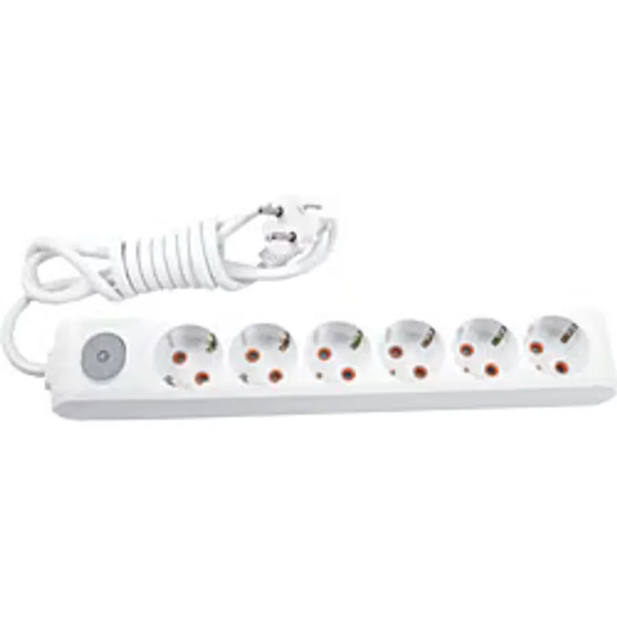 Viko Multi-let Topraklı Anahtarlı 3 m 6'lı Priz