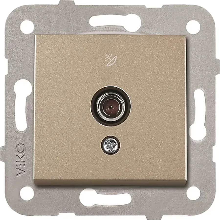 Viko Novella Uydu Prizi F Konnektörlü Sonlu Bronz (Çerçevesiz) 92605297