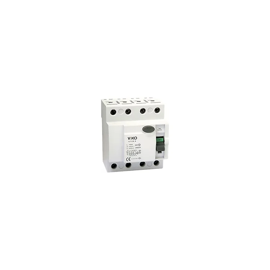 Viko VTR4-40300 4x40 A 300 mA AC Tipi Kaçak Akım Rölesi