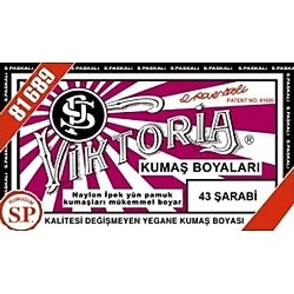 Viktoria 43 Şarabi Kumaş Boyası İpek Yün Pamuk Kumaşlar İçin Mükemmel Boyama Özelliği