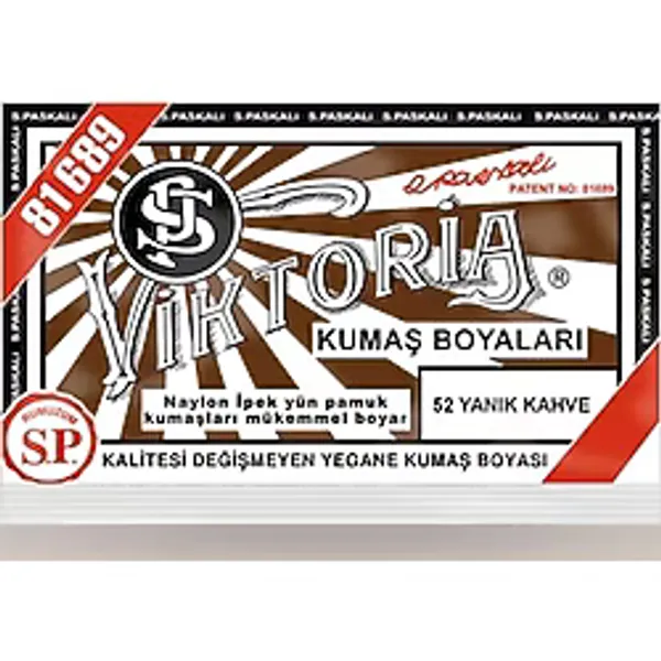 Viktoria Kumaş Boyası 52 Yanık Kahve Renk - Kahverengi