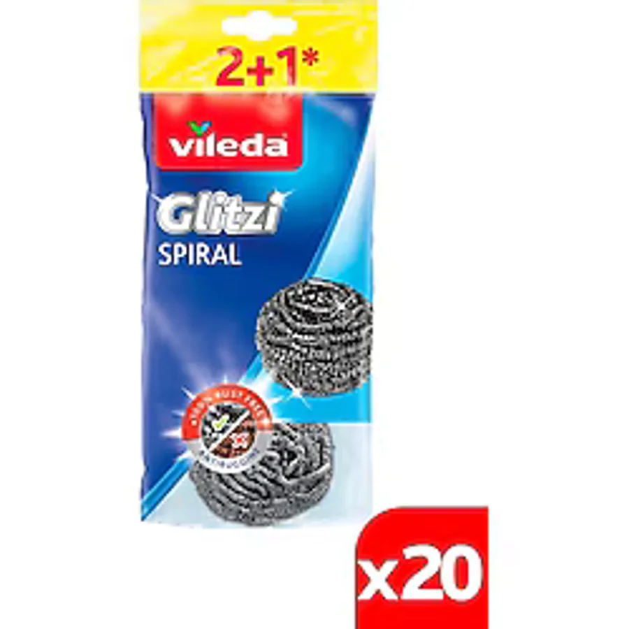 Vileda 20 Paket 3'lü Çelik Bulaşık Teli