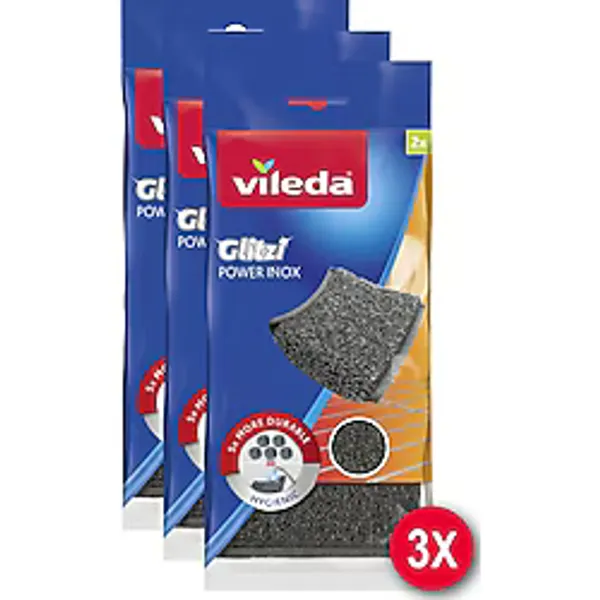 Vileda 3 Paket Glitzi Inox Çelik Bulaşık Teli 2