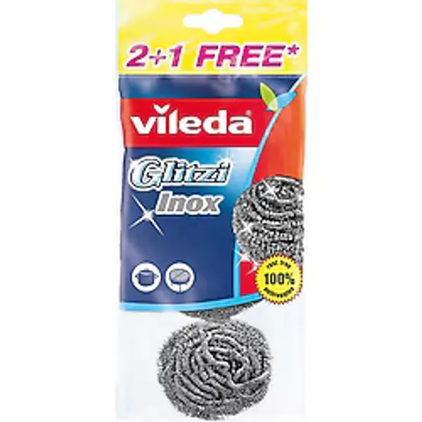 Vileda Bulaşık Teli Çelik Inox 3'lü