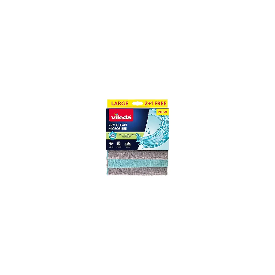 Vileda Pro Clean Mikrofiber Temizlik Bezi 2+1