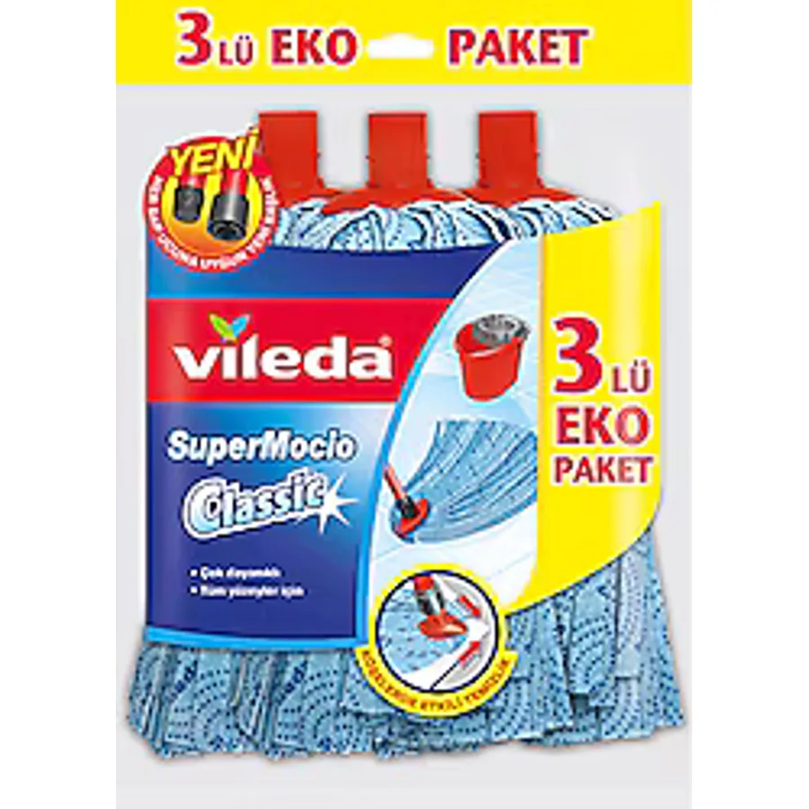 Vileda Supermocio Klasik 3'lü Yedek Paspas