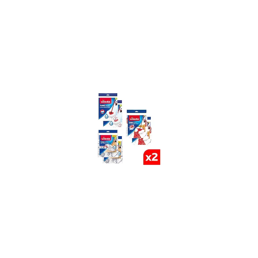 Vileda Turbo Mop Başlığı & Paspas Başlığı 6'lı Mikrofiber Yedek Paspas Paketi
