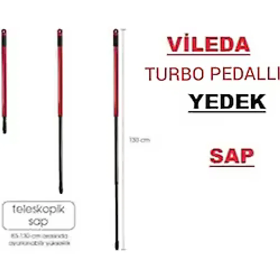 Vileda Turbo Pedallı Temizlik Seti Yedek Sap
