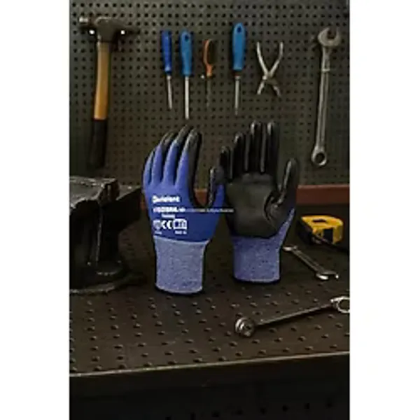 Violent Nitril Kaplı Örme Eldiven, Çift RENK,%100 Polyester, Kaymaz, Dayanıklı, Endüstriyel Iş Eldiveni, Inşaat, Bahçe, Otomotiv, Lojistik İçin Uygun, Koruyucu, Zebra Eldiven - standart