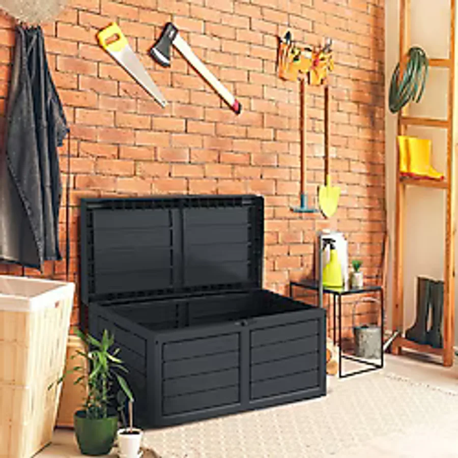 Violet House Clean Garden 320 Lt Bahçe Depolama Sandığı Siyah