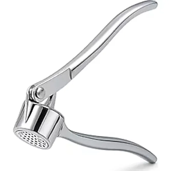 Vios Store Metal Sarımsak Ezici, Paslanmaz Çelik Ergonomik Saplı Dayanıklı Pratik Sarımsak Presi