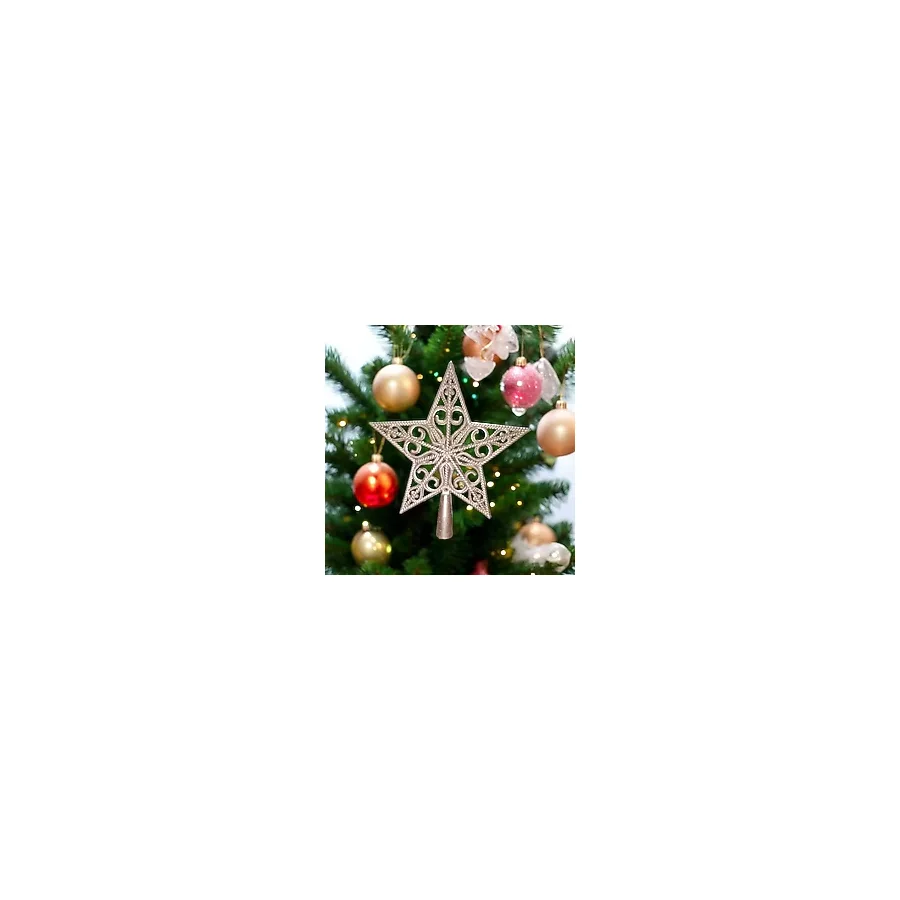 Vıp Deluxe Yılbaşı Çam Ağacı Tepe Yıldızı Noel Ağacı Tepe Yıldızı Rose Gold 21 Cm Tepe Yıldızı 21 Cm