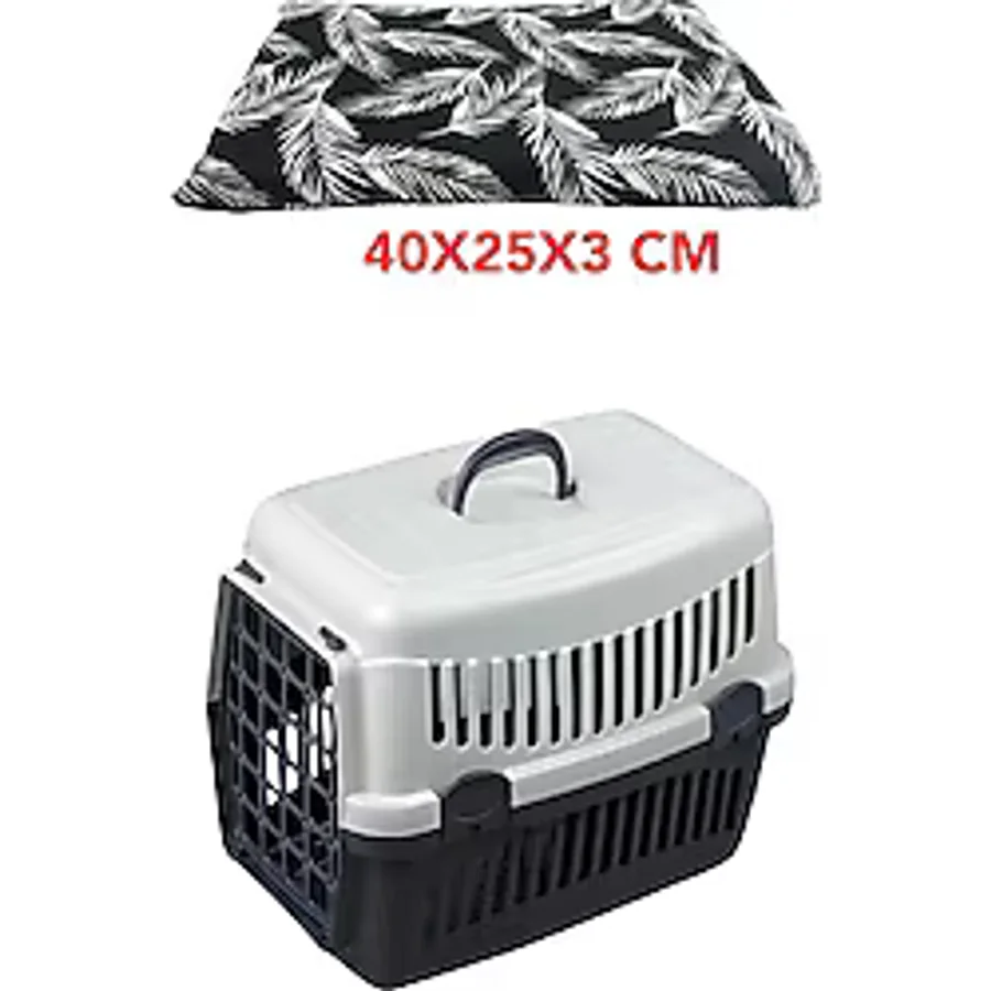 Vip Home Concept Kedi ve Köpek Taşıma Çantası Minderi Yıkanabilir Fermuarlı 40X25X3 Cm-Siyah Tüy