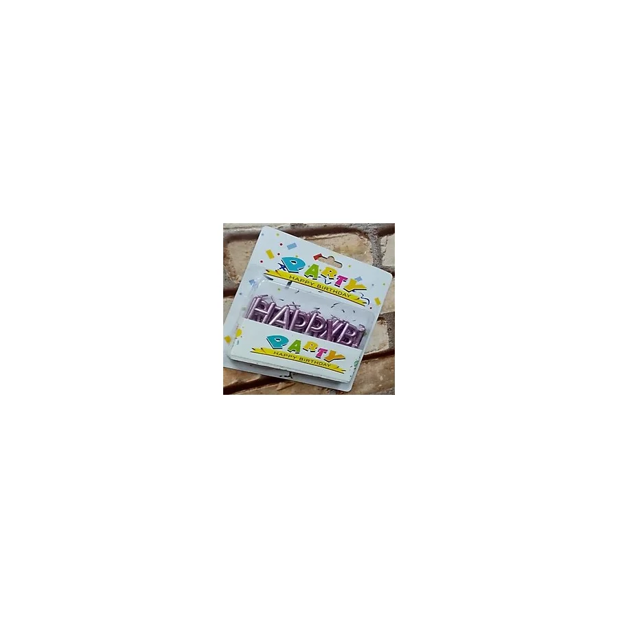 Vıp Kalite Parlak Metalik Pembe Happy Bırthday Pasta Mumu Pembe Doğum Günü Mumu Pink Happy Bırthday Candle