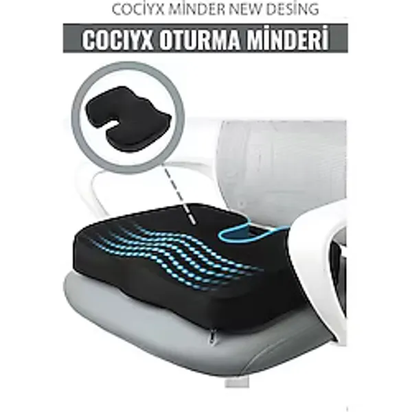 Visco Cocix Minder Ortopedik Oturma Minderi Koltuk Sandalye Minderi