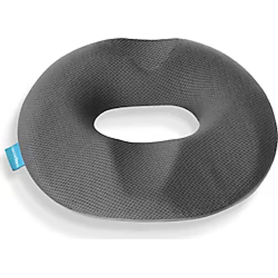 Viscofoam Ultralüks Ortopedik Oturma Simidi Kuyruk Sokumu Yastığı Visco Oturma Simidi - Gri - 44 x 40 cm