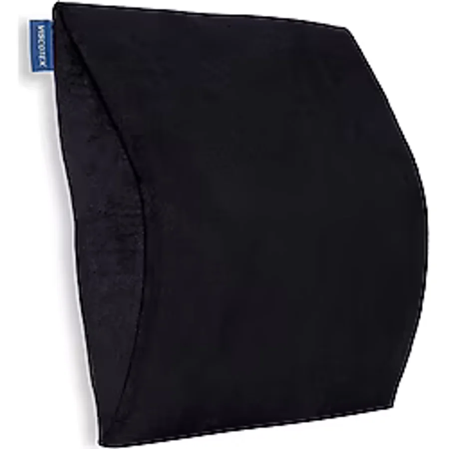VİSCOTEX Visco Ortopedik Araç Bel Dayama Minderi 35x33x9 Cm, Siyah