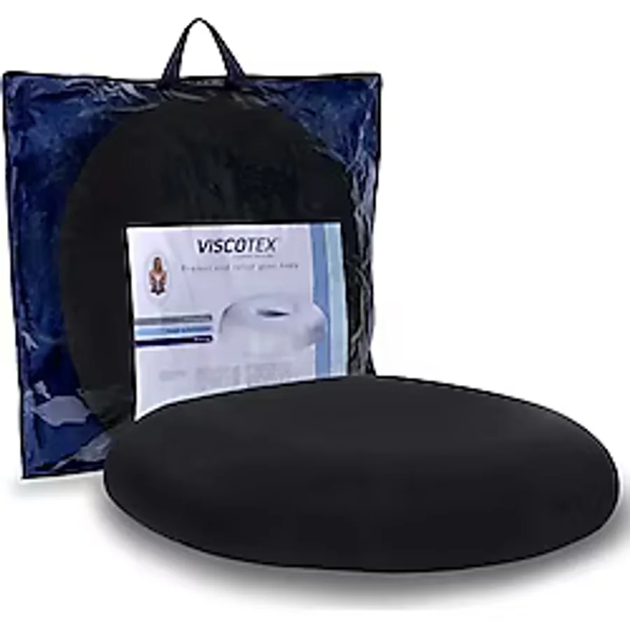 Viscotex Visco Ortopedik Oturma Simidi 44X42/8 Cm, Siyah - 42 x 44 cm