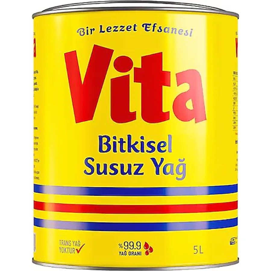 Vita Bitkisel Susuz Margarin 5 lt