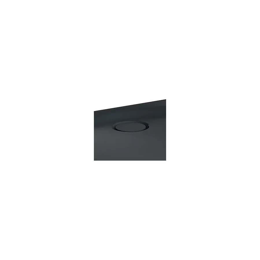 VitrA Leaf 59970009000 Tesisat Parçaları Sifonu, Yuvarlak Kapaklı, 90 mm, Dokulu Antrasit