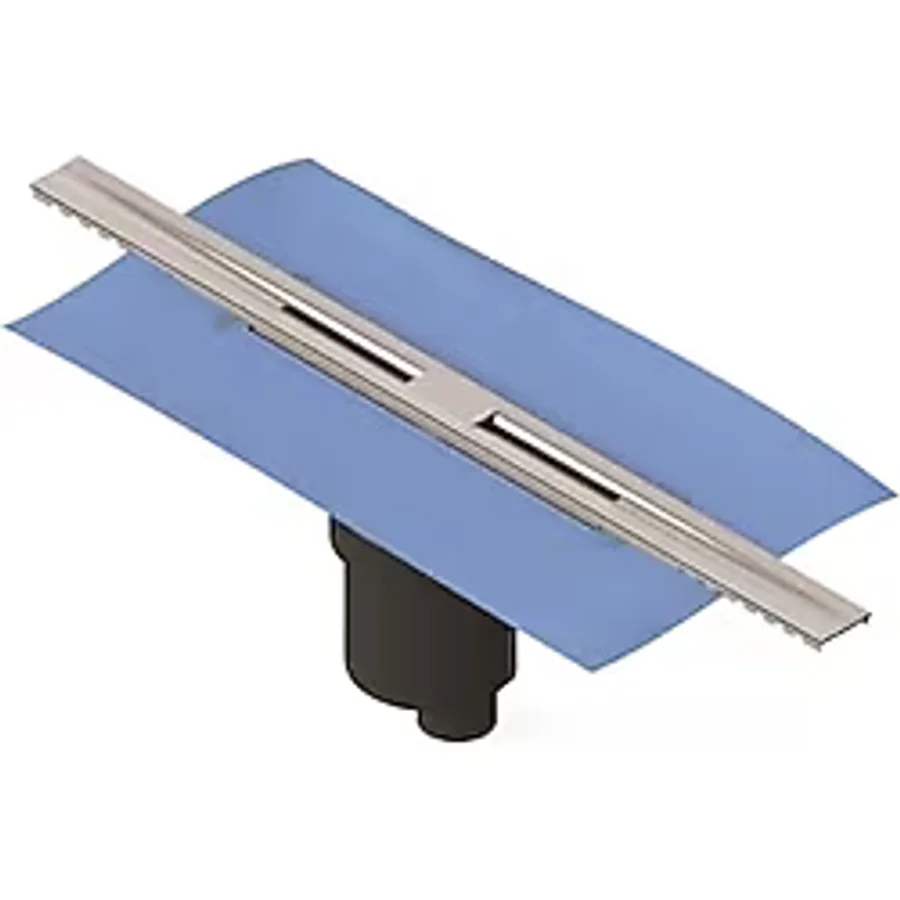 VitrA V-Flow Clear-Cut 5701678 Duş Kanalı, Alttan Çıkışlı, 60 cm, Parlak Krom