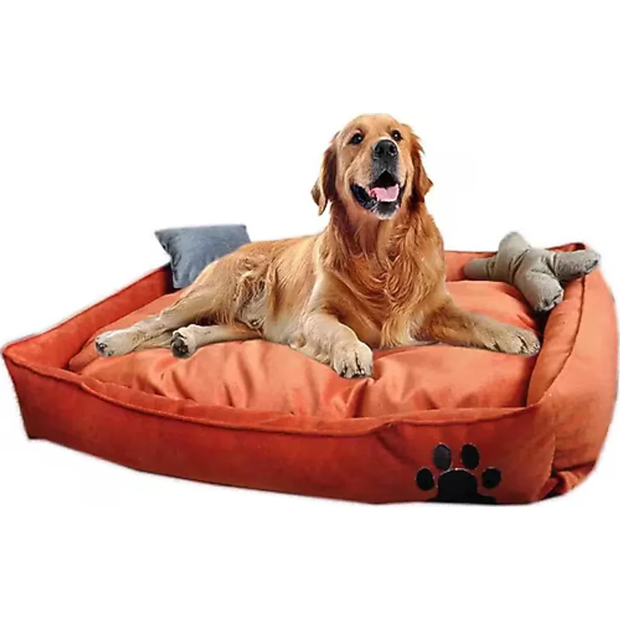 Vitrin Elite Yıkanabilir Ultra Soft Large Büyük Irk Köpek Yatağı Kiremit Renk 90X70 cm