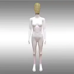 Vitrin Mankeni, Bayan Plastik Boy Mankeni, Metal Gold Kaplama Kafes Kafalı - Manken (Vitrin RAF)
