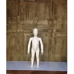 Vitrin Mankeni Mini Çocuk Boy Mankeni Plastik Beyaz Suratsız Unisex (Vitrin RAF)